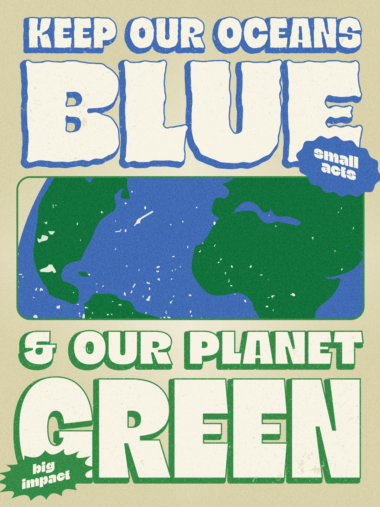 Keep Our Oceans Blue & Our Planet Green main image