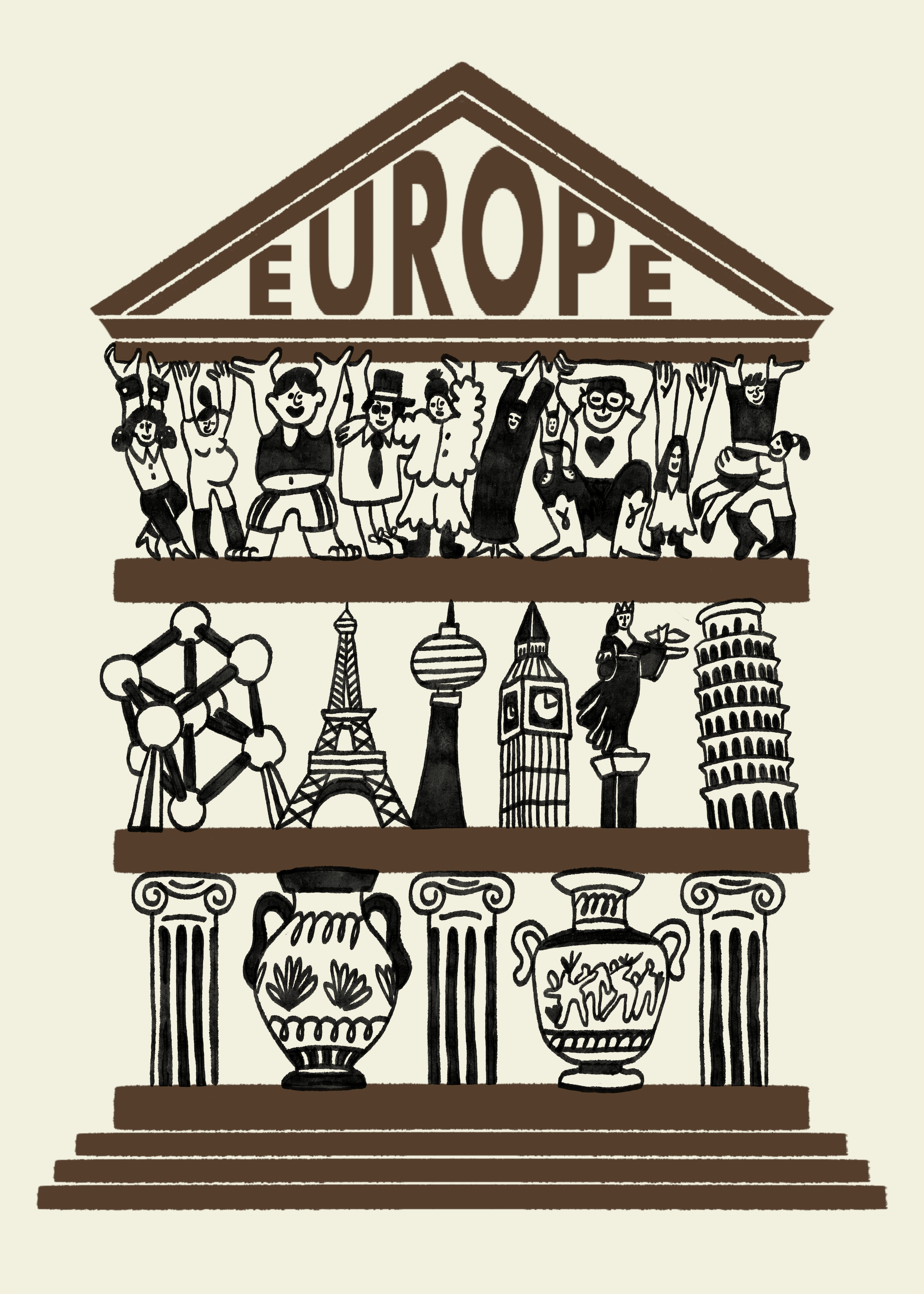 Happy Europe Day (collection 7/17 - brown version, no text) main image