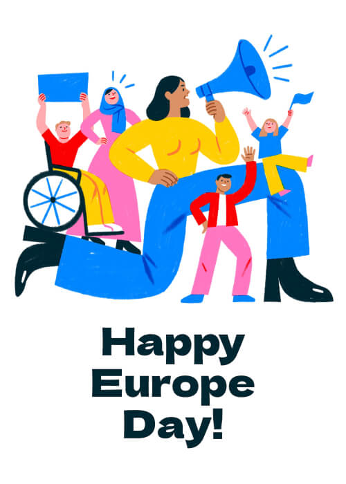 Happy Europe Day (collection 5/18 - white background)
