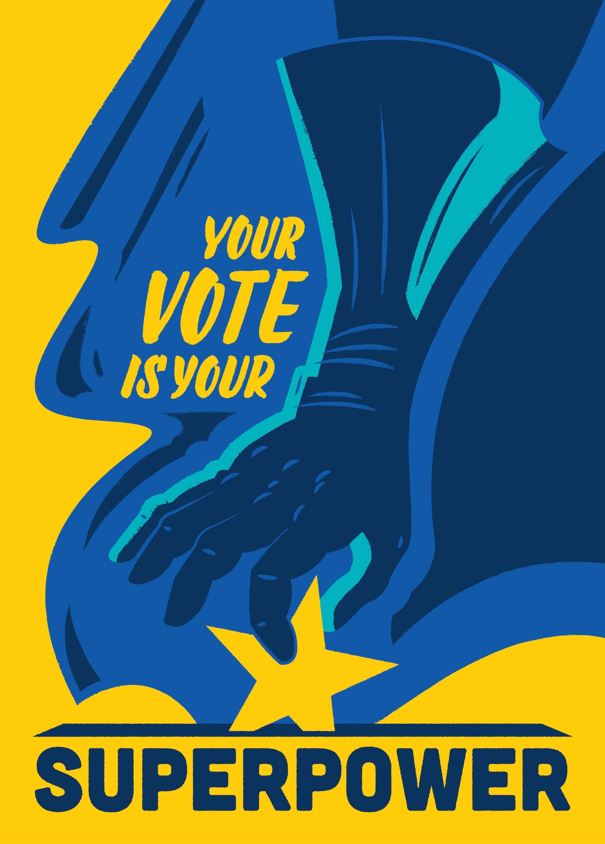 Your Vote Is Your Superpower (blue version) main image