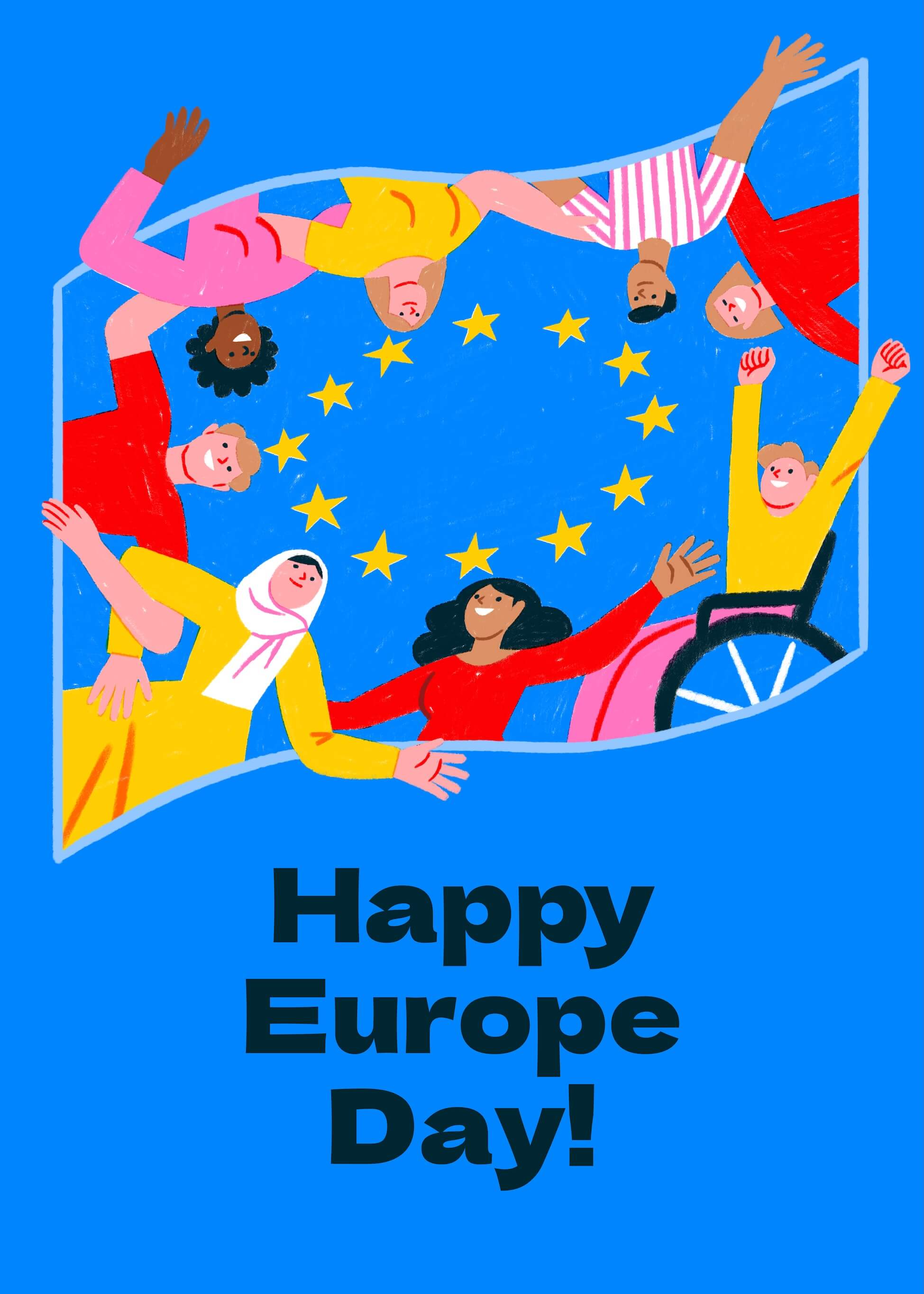 Happy Europe Day (collection 6/17 - blue background) main image