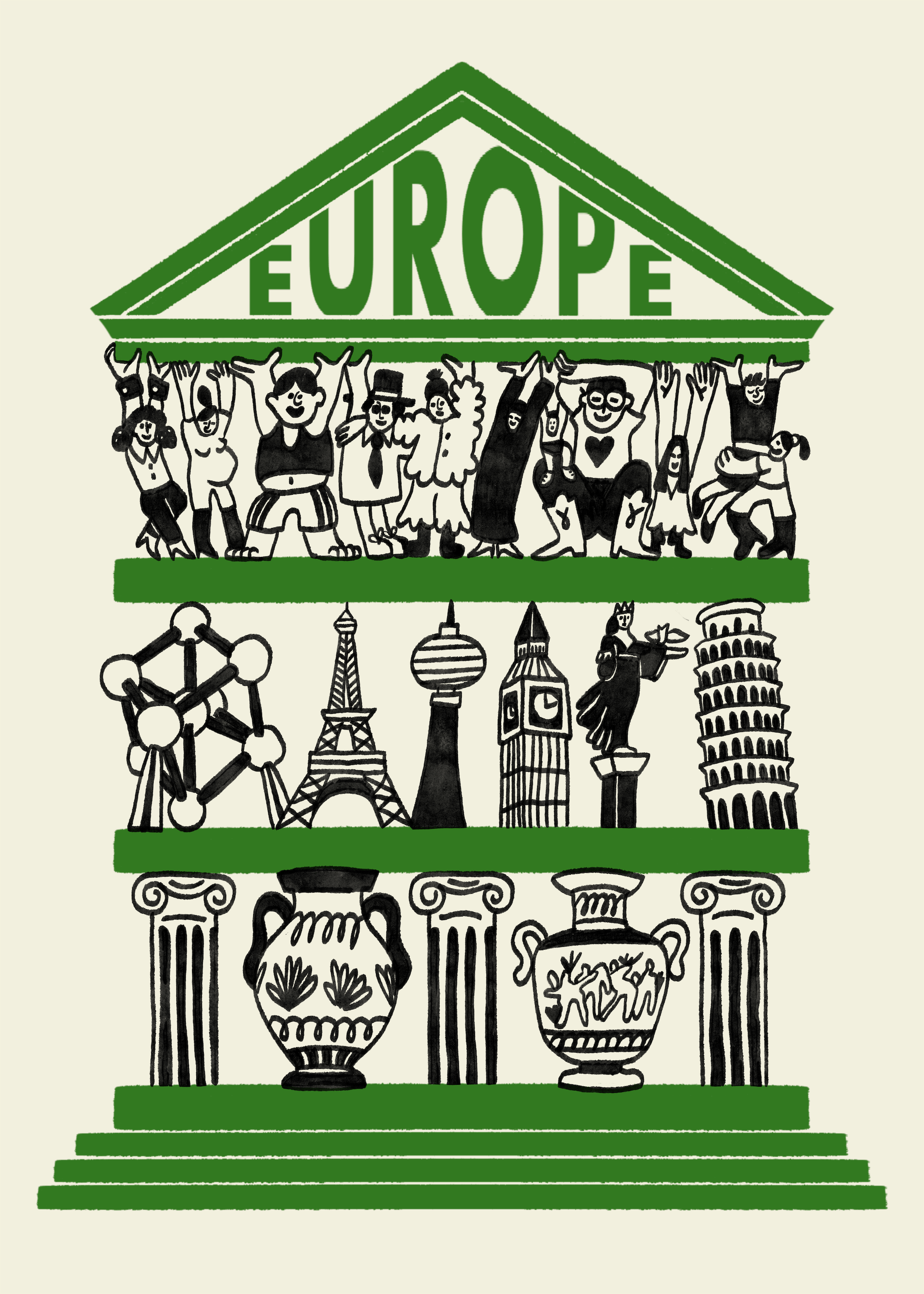 Happy Europe Day (collection 7/17 - green version, no text) main image